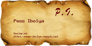 Pess Ibolya névjegykártya